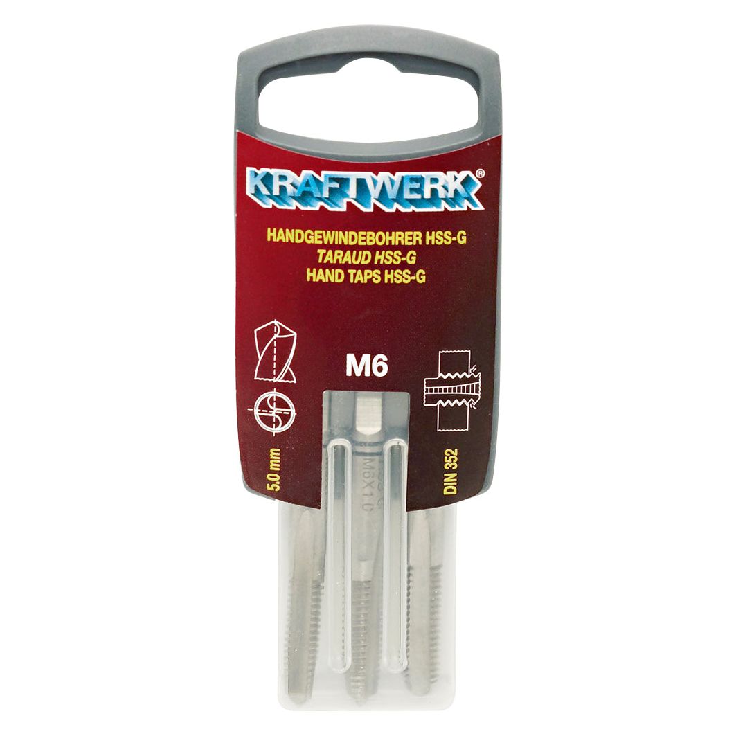 Kraftwerk Handgewindebohrer-Set DIN352 M5, 3-tlg