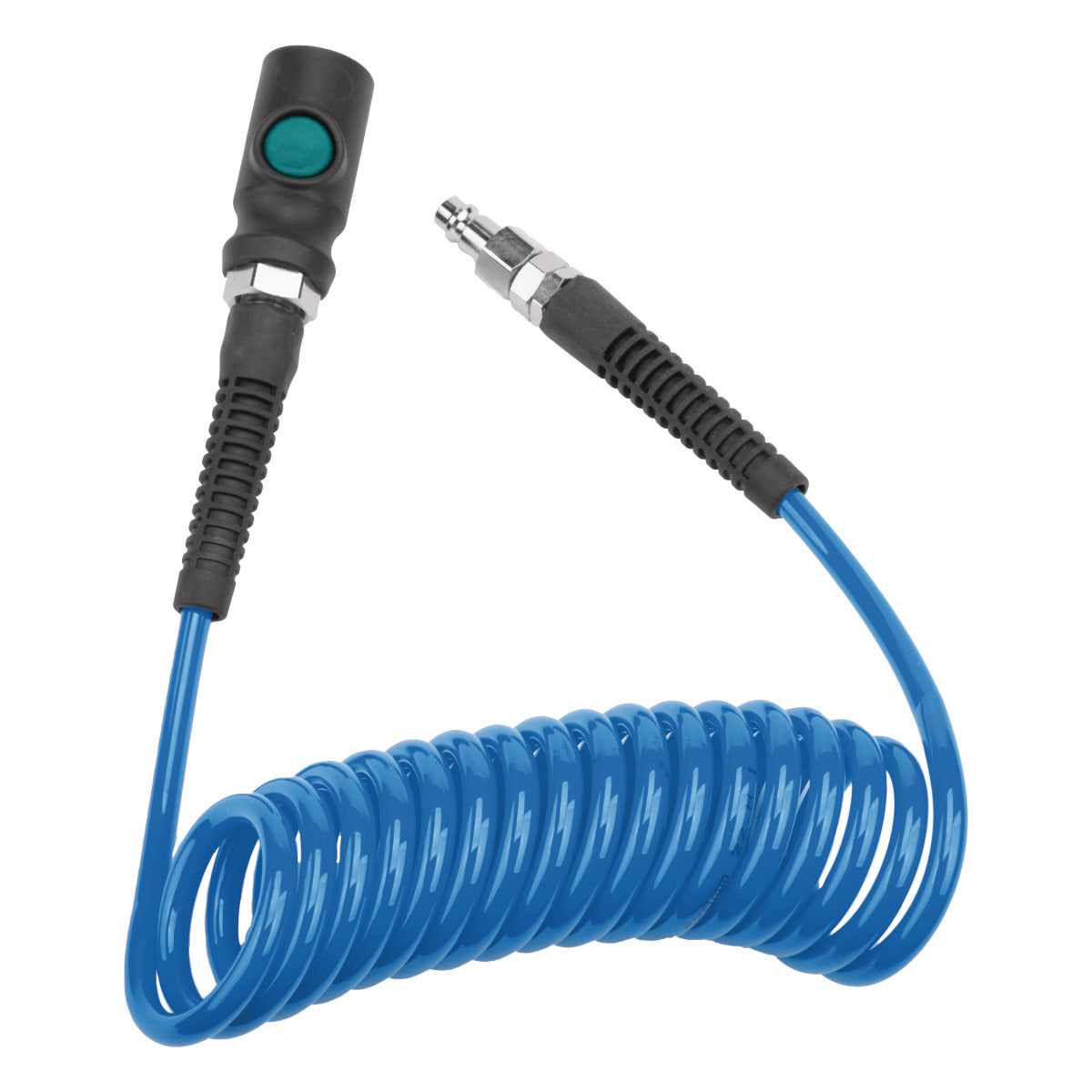 AIRCRAFT Spiralschlauch  PU 5x8 mm 3m mit Einhand-Sicherheitskupplung SM-2105870