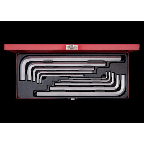 KING TONY Profi-Werkzeuge - 6-Kantschlüssel-Set, extra lang, metrisch - 10 tlg. 20210MR