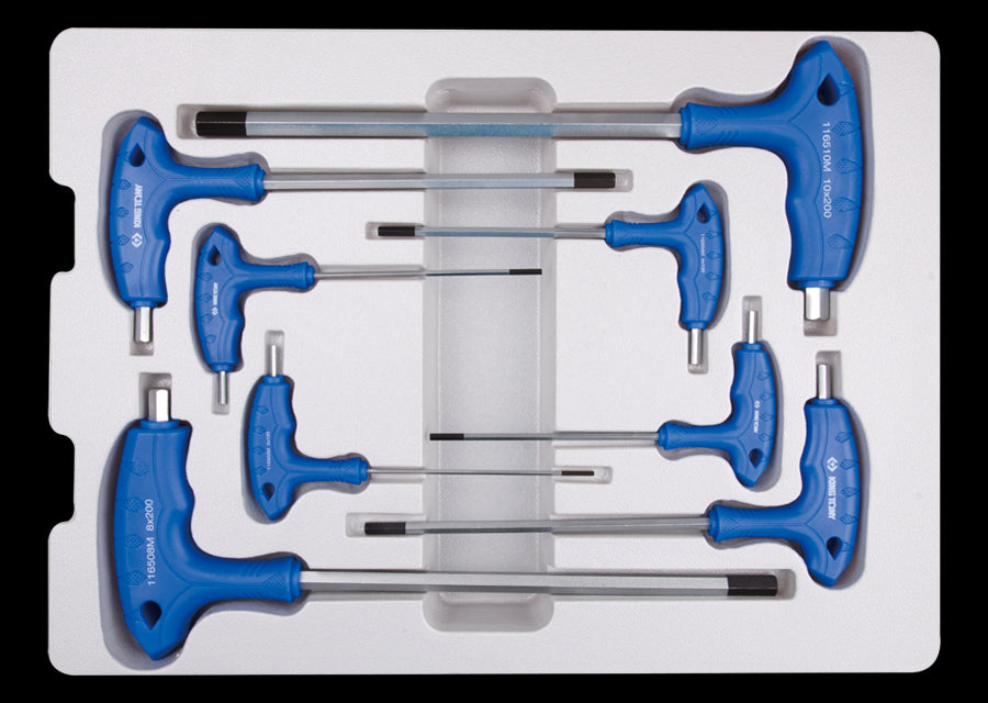 KING TONY Profi-Werkzeuge - L-Griff 6-Kantschlüssel-Set - 8 tlg. 22208MR