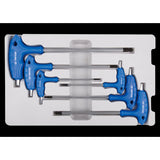 KING TONY Profi-Werkzeuge - L-Griff 6-Kantschlüssel-Set, runder Kopf - 6 tlg. 22106MR