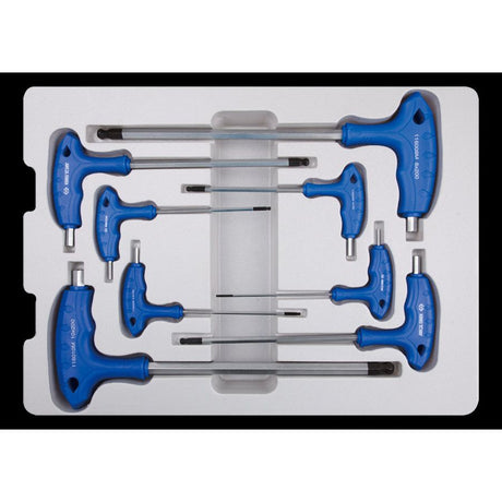 KING TONY Profi-Werkzeuge - L-Griff-Inbusschlüssel-Set, runder Kopf - 8 tlg. 22108MR