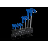 KING TONY Profi-Werkzeuge - L-Griff 6-Kantschlüssel-Set, runder Kopf, mit Ständer - 8 tlg. 22118MR