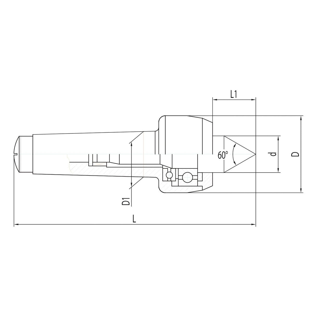BERNARDO Körnerspitze / Zentrierkegel – Modell Mitlaufende Körnerspitze Typ PC - MK 4