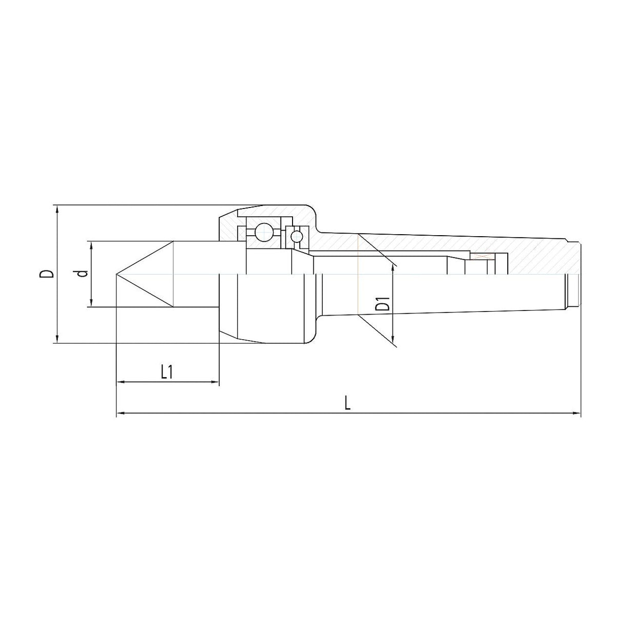 BERNARDO Körnerspitze / Zentrierkegel – Modell Mitlaufende Hochleistungs-Körnerspitze NCK-B MK 4