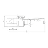 BERNARDO Körnerspitze / Zentrierkegel – Modell Mitlaufende Hochleistungs-Körnerspitze NCK-B MK 4