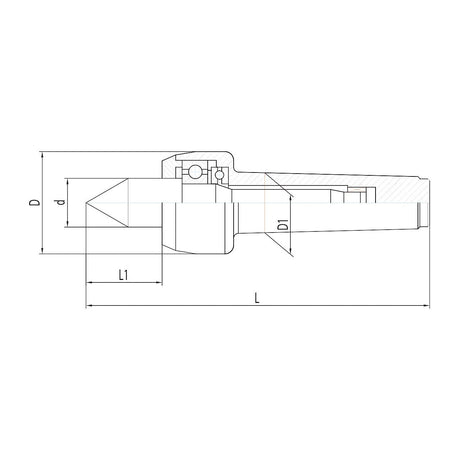 BERNARDO Körnerspitze / Zentrierkegel – Modell Mitlaufende Hochleistungs-Körnerspitze NCK-A MK 5