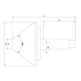 BERNARDO Körnerspitze / Zentrierkegel – Modell Mitlaufender Zentrierkegel MK 4 / 130 mm