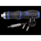 KING TONY Profi-Werkzeuge - Revolver-Ratschen-Bit-Schraubendreher - 8 tlg. 32809MR