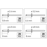 Kraftwerk Handnietzangen-Satz mit 80 Nieten