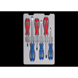 KING TONY Profi-Werkzeuge - Schlitz- und PHILLIPS®-Schraubendreherset, Heavy Duty - 6 tlg. 30206MR