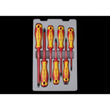 KING TONY Profi-Werkzeuge - Schlitz- + POZIDRIV®-Schraubenzieher-Set - 7 tlg. 30607MR
