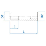 KING TONY Profi-Werkzeuge - 1/4" 6-Kant Steckschlüssel, lang, Blister - 14 mm BLI223514M
