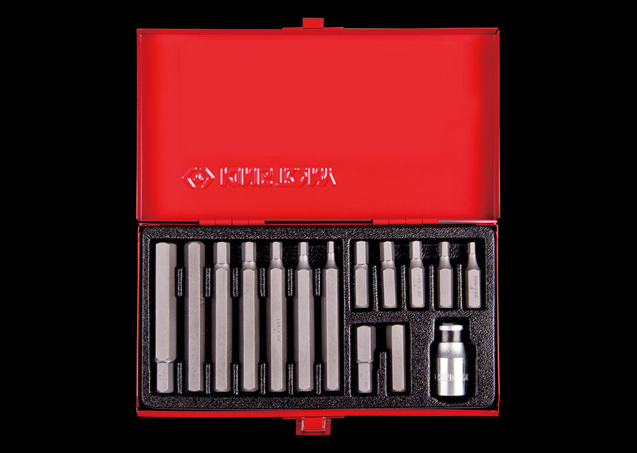 KING TONY Profi-Werkzeuge - 10 mm 6-Kant Bit-Set - 15 tlg. 1015MQ