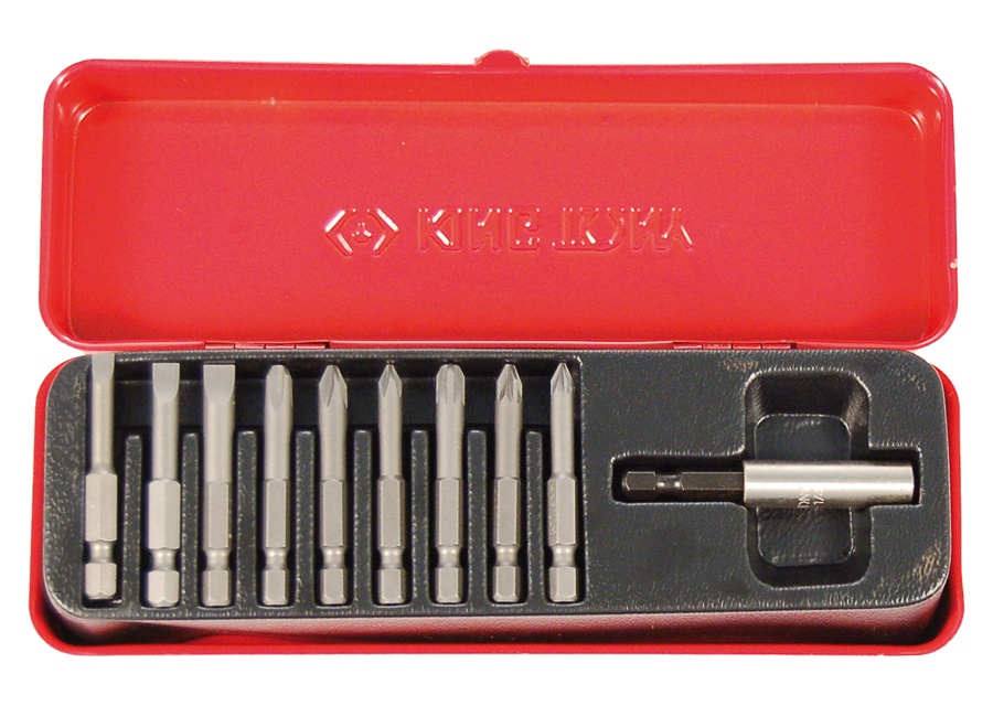 KING TONY Profi-Werkzeuge - 1/4" Schraubbitsteckschlüssel-Set - 10 tlg. 1010MQ01