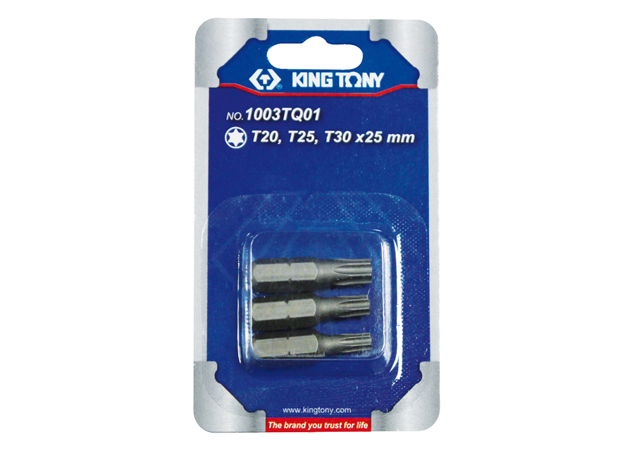 KING TONY Profi-Werkzeuge - 1/4" TORX® Einsatzbit-Set - 3 tlg. 1003TQ01