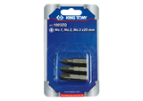 KING TONY Profi-Werkzeuge - 1/4" POZIDRIV Einsatzbit-Set - 3 tlg. 1003ZQ