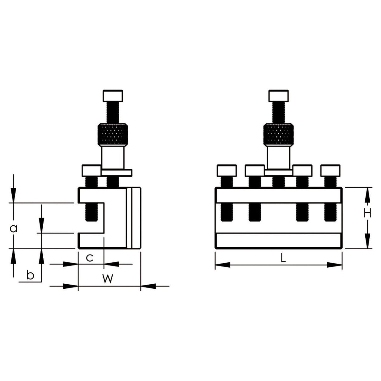 BERNARDO Spannmittel für Werkzeuge – Modell Wechselhalter mit geradem Einsatz für Gr. 10