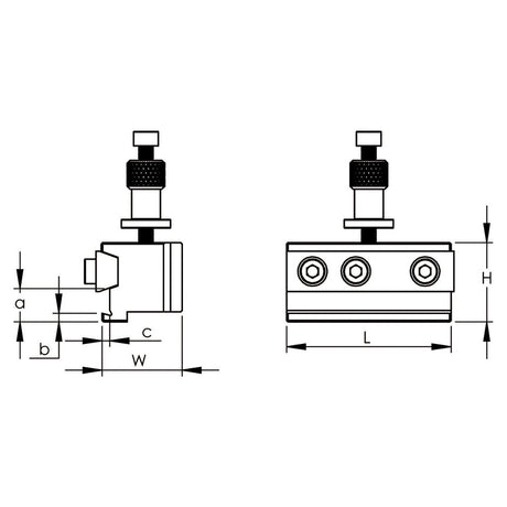 BERNARDO Spannmittel für Werkzeuge – Modell Abstechhalter für Gr. 10
