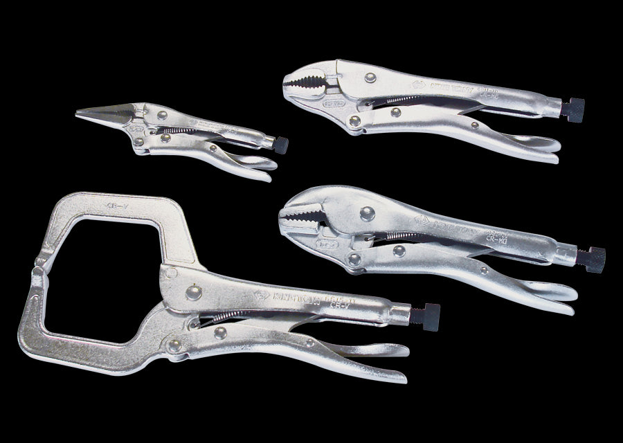 KING TONY Profi-Werkzeuge - Grippzangen-Set - 4 tlg. 40114GP