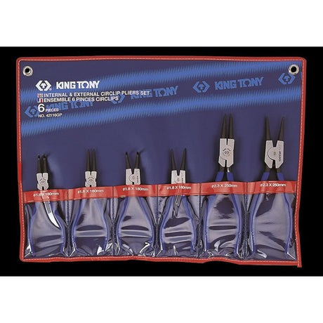 KING TONY Profi-Werkzeuge - Sprengringzangen-Set - 6 tlg. 42116GP