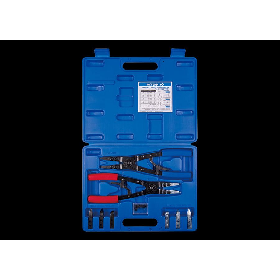 KING TONY Profi-Werkzeuge - Verstellbares Sprengringzangen-Set - 15 tlg. 45115PP