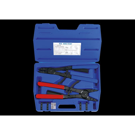 KING TONY Profi-Werkzeuge - Verstellbares Sprengringzangen-Set - 11 tlg. 45211PP