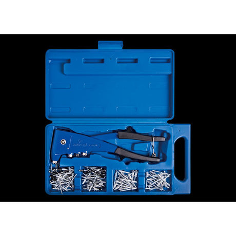 KING TONY Profi-Werkzeuge - Nietzangenkoffer mit Nieten - 121 tlg. 212007MR