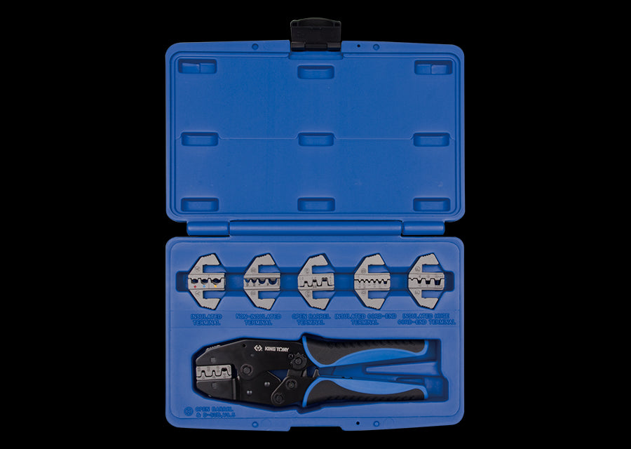 KING TONY Profi-Werkzeuge - Crimp- und Abisolierzangen-Set - 7 tlg. 42107GX
