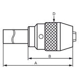 BERNARDO Spannmittel für Werkzeuge – Modell Schnellspann-Bohrfutter mit Direktaufnahme MK 2 / 1 - 16 mm