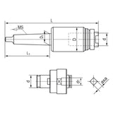 BERNARDO Spannmittel für Werkzeuge – Modell Gewindeschneid-Schnellwechselfutterset MK 4 / M12 - M24