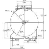AIRCRAFT Druckluftbehälter  ACDB 200/10 H verzinkt AD 2000 SM-2500203