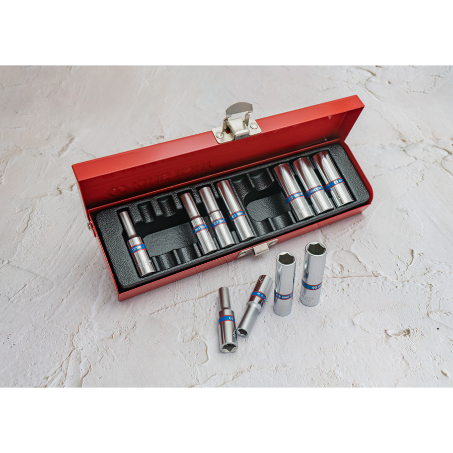 KING TONY Profi-Werkzeuge - 1/4" Steckschlüssel-Set, metrisch - 11 tlg. 2511MR