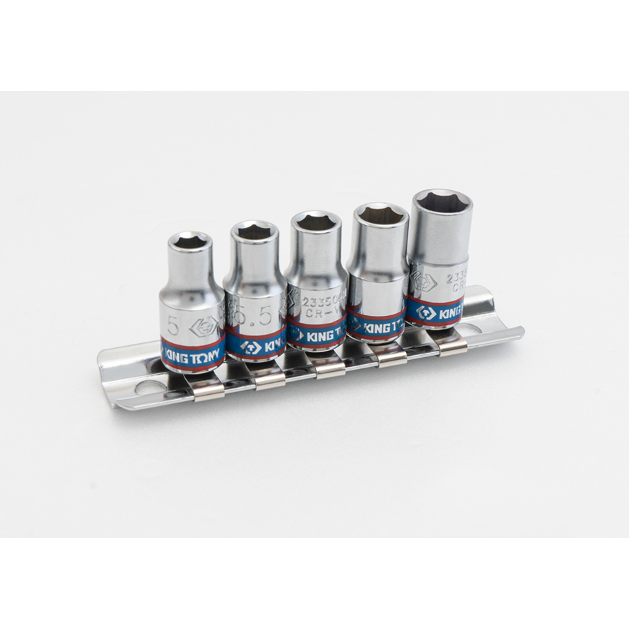 KING TONY Profi-Werkzeuge - 1/4" Steckschlüssel-Set, mit Zubehör - 15 tlg. 2515MR