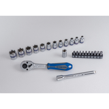 KING TONY Profi-Werkzeuge - Umschaltratsche und 1/4" Bit - 25 tlg. 2525MRE