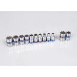 KING TONY Profi-Werkzeuge - 1/4" Steckschlüssel-Set, metrisch, mit Zubehör, Thermoform - 30 tlg. 2530CR02