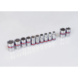 KING TONY Profi-Werkzeuge - 1/4" Steckschlüssel-Set, metrisch, mit Zubehör, Thermoform - 30 tlg. 2530CR02