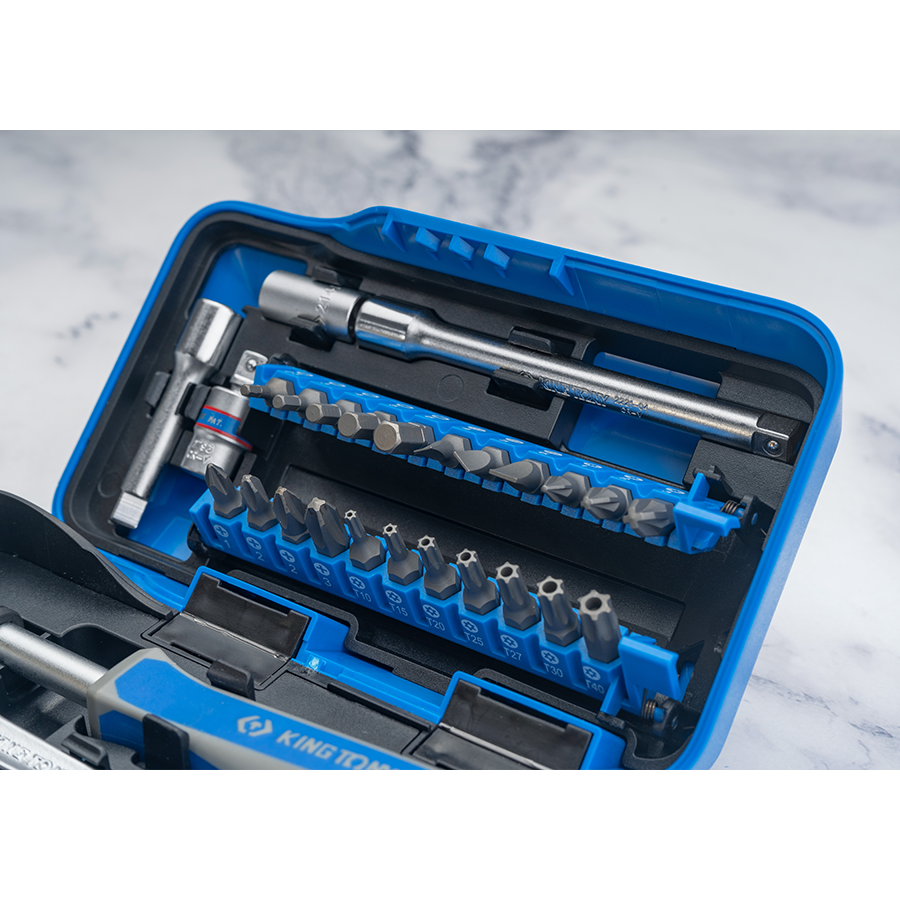 KING TONY Profi-Werkzeuge - 1/4" Steckschlüssel-Set - 39 tlg. 2539MR01AM