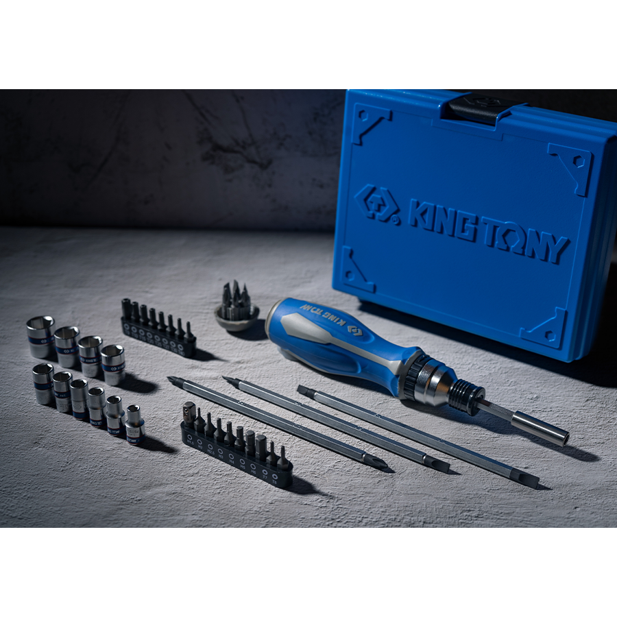 KING TONY Profi-Werkzeuge - Ratschen-Bit-Schraubendreher - 39TLG 2539MRV04