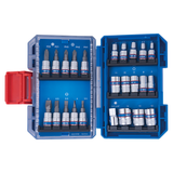 KING TONY Profi-Werkzeuge - 1/4" Steckschlüssel-Set - 47 tlg.  extra kompakt 2547MREB