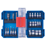 KING TONY Profi-Werkzeuge - 1/4" Steckschlüssel-Set - 47 tlg.  extra kompakt 2547MREB