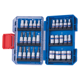 KING TONY Profi-Werkzeuge - 1/4" Steckschlüssel-Set - 48 tlg.  extra kompakt 2549MREB