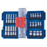 KING TONY Profi-Werkzeuge - 1/4" Steckschlüssel-Set - 48 tlg.  extra kompakt 2549MREB