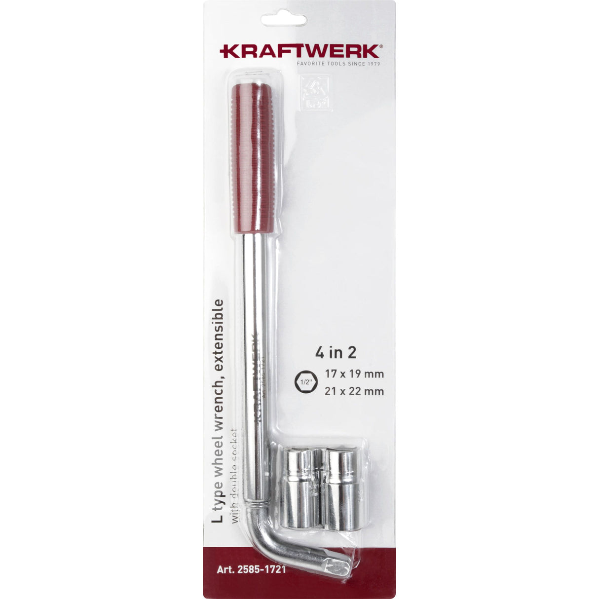 Kraftwerk Radmutternschlüssel, 17x19 / 21x22 mm