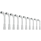 Kraftwerk PRO LINE Doppelsteckschlüssel mit Bohrung Aussen Sechskant Set, Pfeifenkopfschlüssel, 8 - 19 mm, 10-tlg