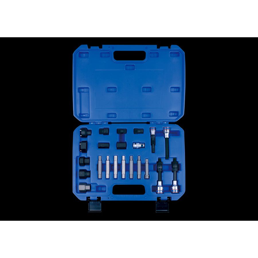 KING TONY Profi-Werkzeuge - Werkzeug-Set für Lichtmaschinen-Riemenscheiben - 22 tlg. 9DA022