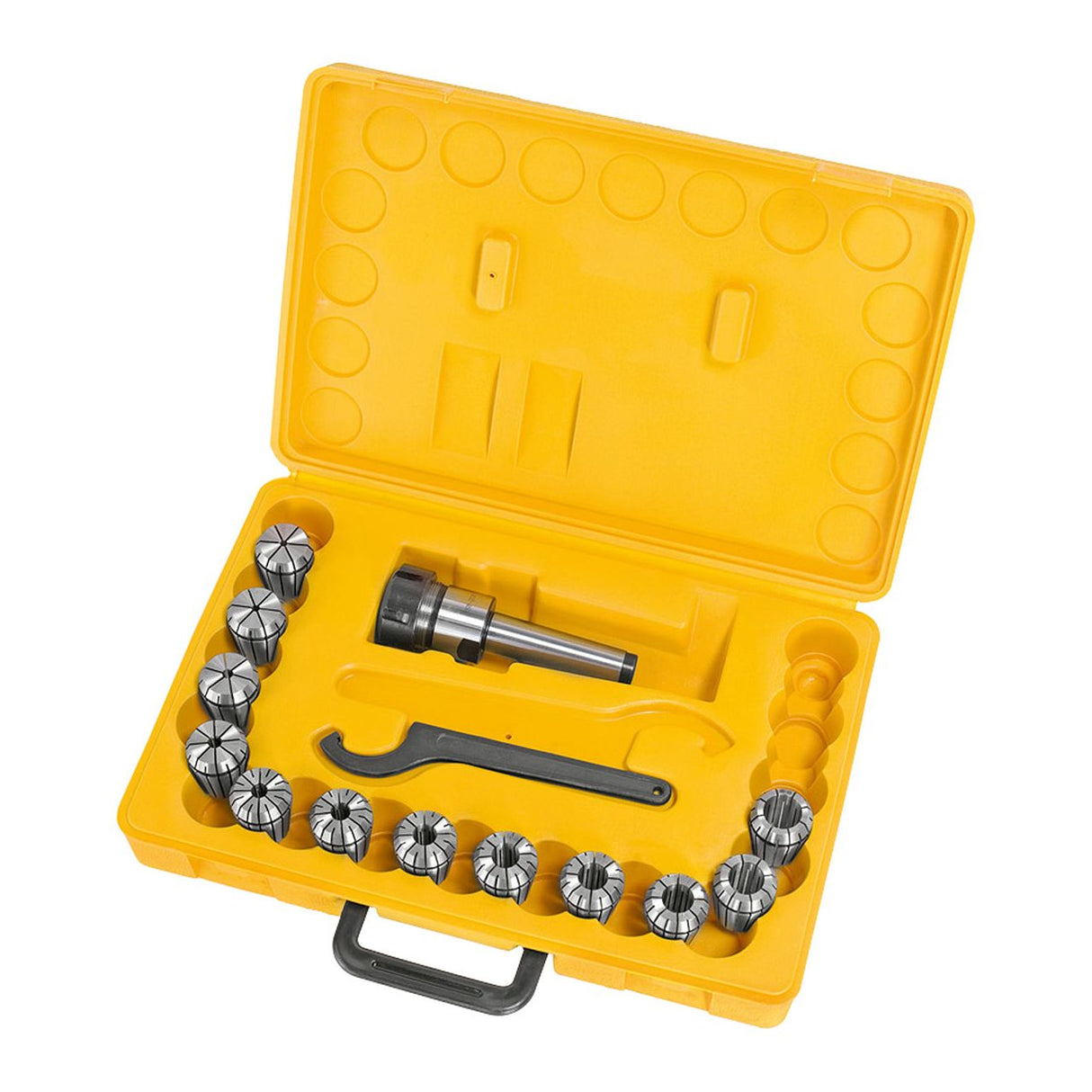 BERNARDO Spannmittel für Werkzeuge – Modell Fräser-Spannzangenfutter-Set ER 32 | MK 3 | 3 - 20 mm | 13-tlg.