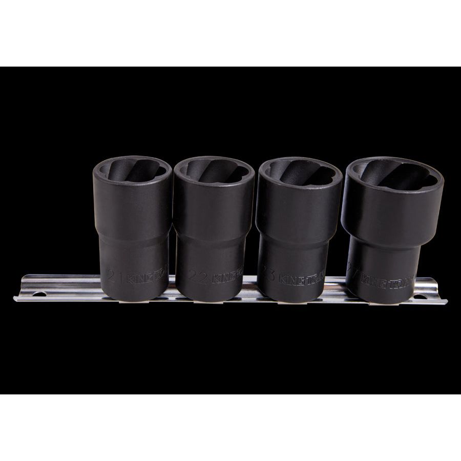 KING TONY Profi-Werkzeuge - 1/2" Steckschlüssel-Set - 4 tlg. 9TD034MR