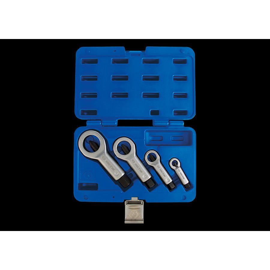 KING TONY Profi-Werkzeuge - Mechanischer Mutternsprenger-Set - 4 tlg. 9TD064