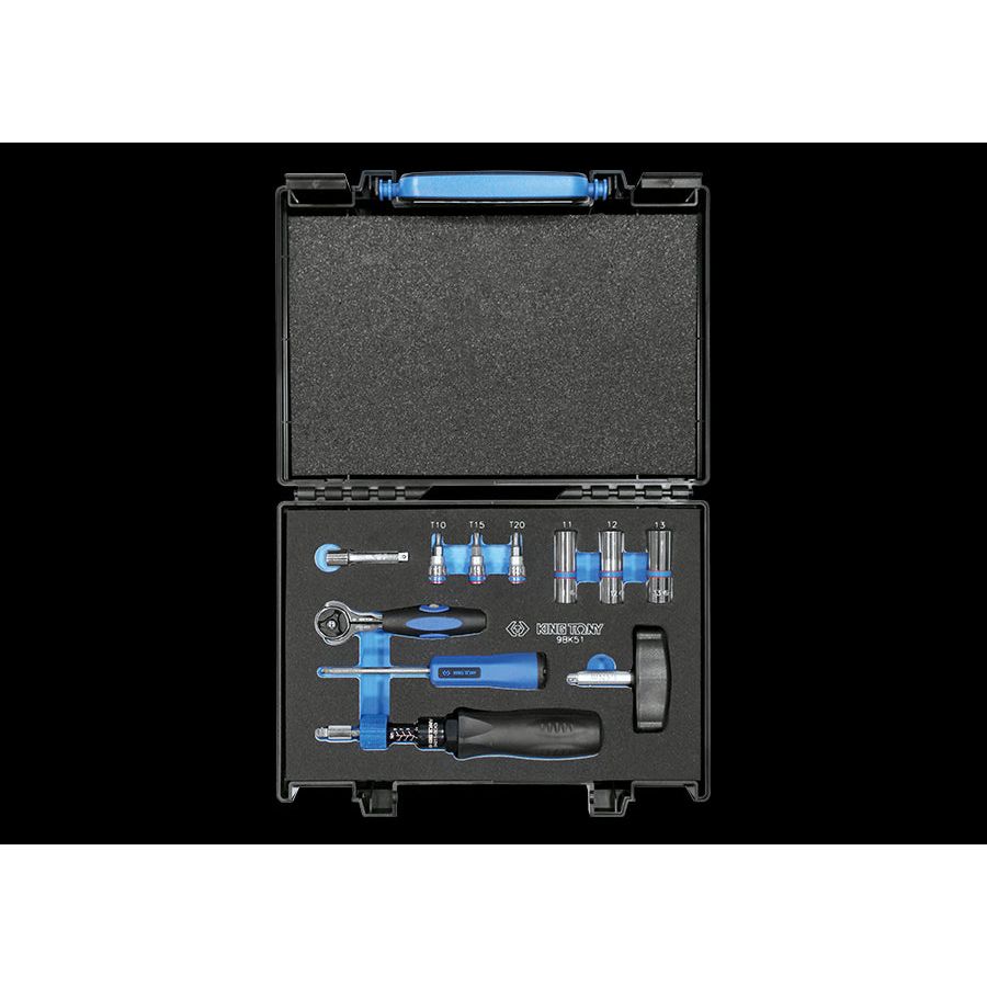 KING TONY Profi-Werkzeuge - Reparaturset für Reifendruckkontrollsysteme (TPMS) - 11 tlg. 9BK51E